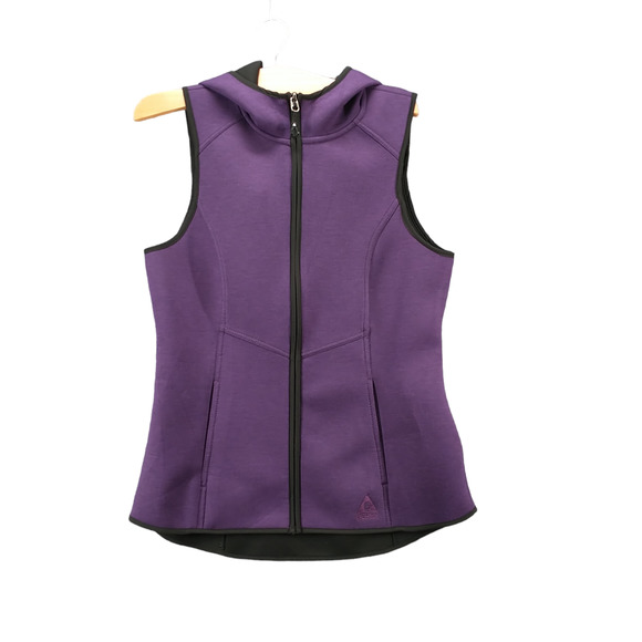 Gerry Women's Hooded Zip Up Vest Purple Small Sleeveless Pocket Polyester Blend - Picture 1 of 14